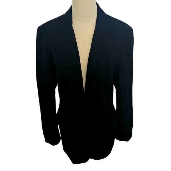 Vintage Pendleton Black Blazer Women’s Size 8 100% Wool One Button Suit Jacket - Picture 1 of 7